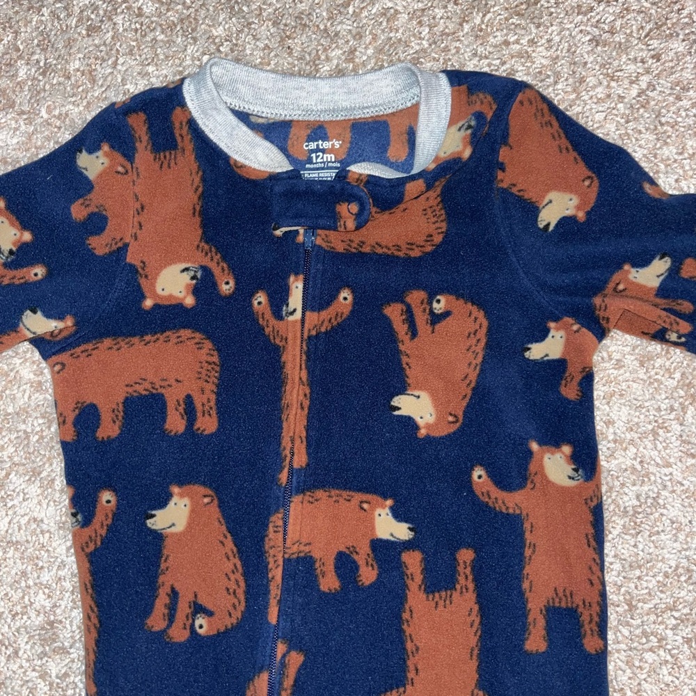 12m cozy baby pajamas, 2 pack